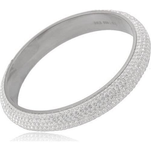 7 Row Crystal Fashion Jewelry Stainless Steel Jewelry bangles For Women