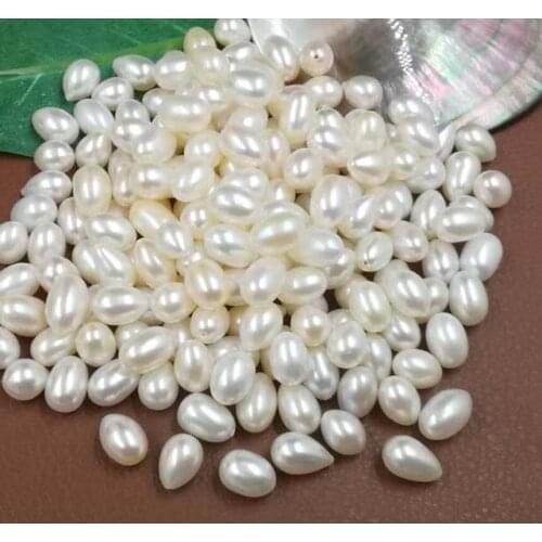 AAA Wholesale 100 pcs 7.5-8mm drop freshwater pearl half hole