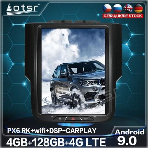 128GB Tesla Screen For Dodge RAM 1500 2500 3500 Android 9.0 Multimedia Player Car Radio Video GPS Navigation Autoradio Stereo
