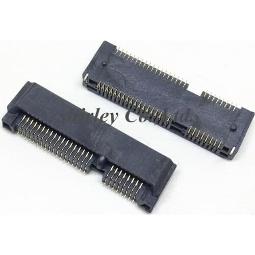 Free shiiping 5pcs notebook MINI PCIE 52pin Socket msata connector Slot card holder 52P connector 4.0H 5.2H 5.6H 8H