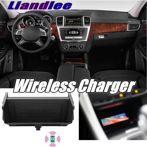 Wireless Car Phone Charger Armrest Storage Compartment Fast qi Charging For Mercedes Benz GL GLS MB X166 2014~2019