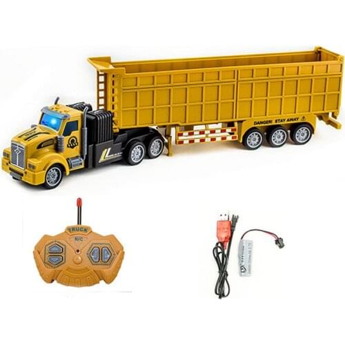 Wireless Remote Control Construction Truck Heavy Transport Truck Big Truck Dump Dump Truck Boy Model Toy