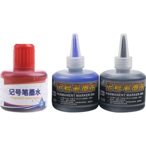 New Arrival 1 Bottle 50ml Refill Ink for Refilling Inks Marker Pen Black Red Blue 3 Colors School Office Supplies