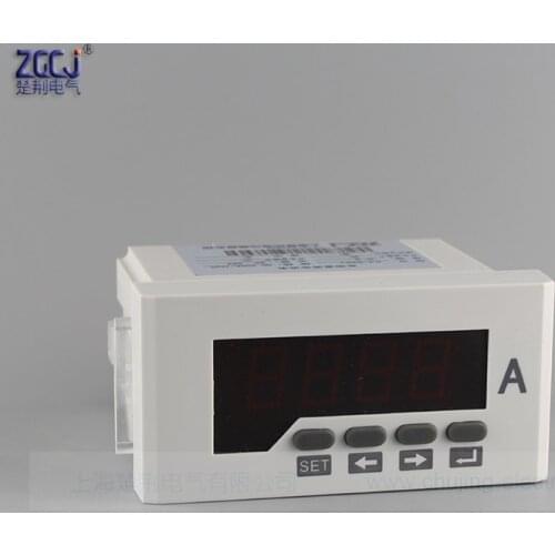Digital AC ampere meter with 2 relays output range AC 0-5A current meter with alarm output CJ-AA51-2O with switch signal output