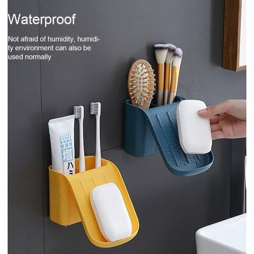 Drill-Free Suction Cup Soap Holder Removable Shower Shelf Storage Basket for Soap Toothbrush Toothpaste Comb Bathroom Organizer