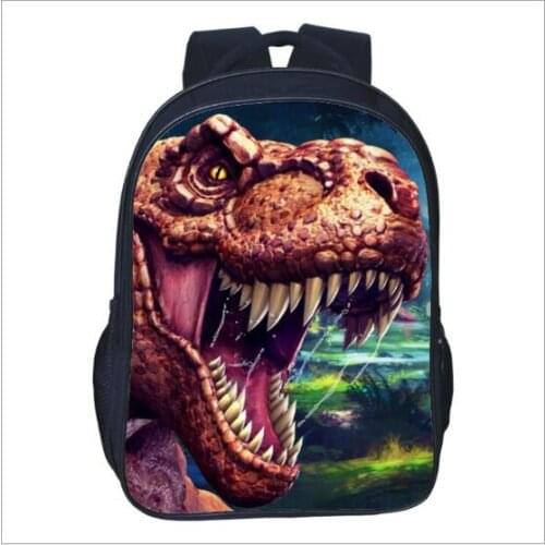 Childrens Pop Animal Print Backpack Jurassic Dinosaur World Kingdom Girls Boys Childrens School Bag