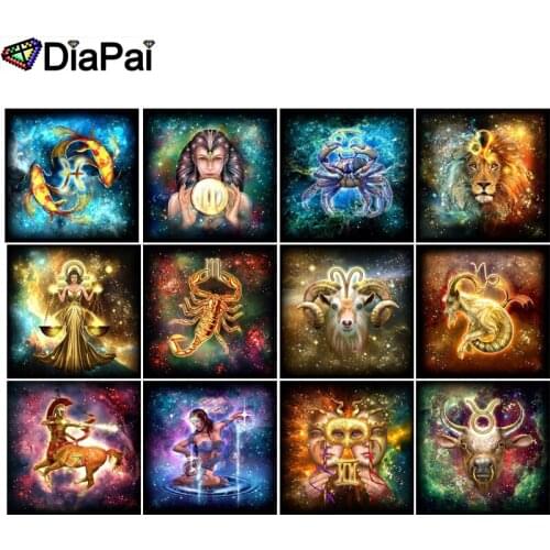 DIAPAI Full Square/Round Drill 5D DIY Diamond Painting "Twelve constellations" 3D Embroidery Cross Stitch 5D Decor Gift