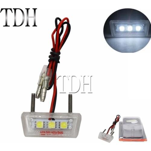 For Honda Kawasaki Yamaha Suzuki Cafe Racer Motorcycle License Plate Light 12V LED Rear Taillight Brake Stop Turn Signal Light