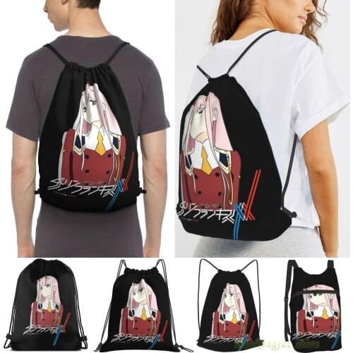 Darling In The Franxx Darlifra Men Outdoor Travel Gym Bag Waterproof Drawstring Backpack Women Fitness Swimming Bag