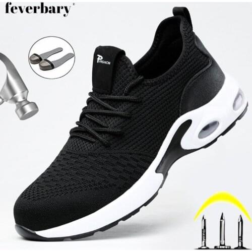 Breathable Safety Shoes Men Work Safety Boots Steel Toe Work Shoes Sneakers Comfortable Hiking Shoes