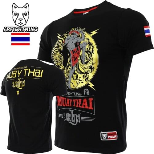 Aramid tking Thai boxing fighting mens short-sleeved T-shirt MMA Fitness Bo Qiu sports training summer thin