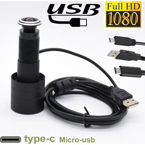 1.66MM Fisheye Lens Door Hd Camera Eye Viewer Peephole 1080P 2MP 720P OTG Type-C Free Driver Wide Angle Usb Web Cam