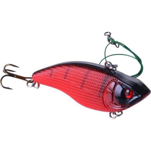 HENGJIA 2PCS Fishing Lures Set Kit VIB Minnow Fishing Wobblers With Leader Wire