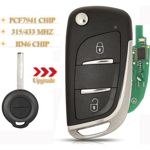 Kutery 3 Buttons Remote Car Key Fob 315/433Mhz ID46 PCF7941Chip For Mercedes Benz Smart 454 Forfour For Mitsubishi Colt