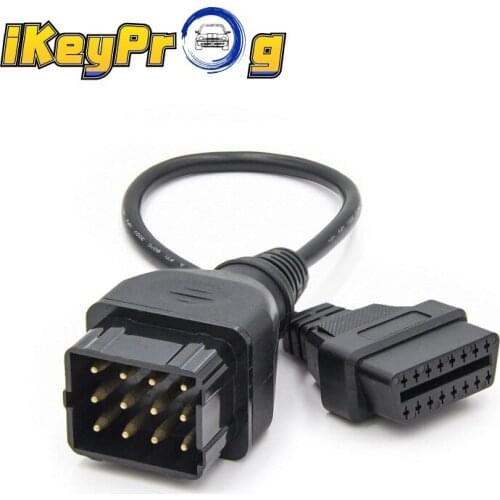 Gaz 12PIN Work For 16 PIN Female to Male 12 pin OBD OBDII DLC Converter Cable Gaz 12PIN
