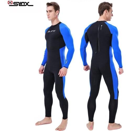SLINX Men Jumpsuits elasticity Swimsuit Rash guards Swimwear Surf Diving suit Sunscreen UPF50+ quick drying Prevent jellyfish