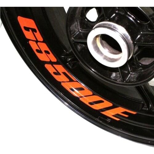 A set of 8pcs high quality motorcycle wheel decals waterproof Reflective stickers rim stripes For BMW GS 500E GS500E GS500 E