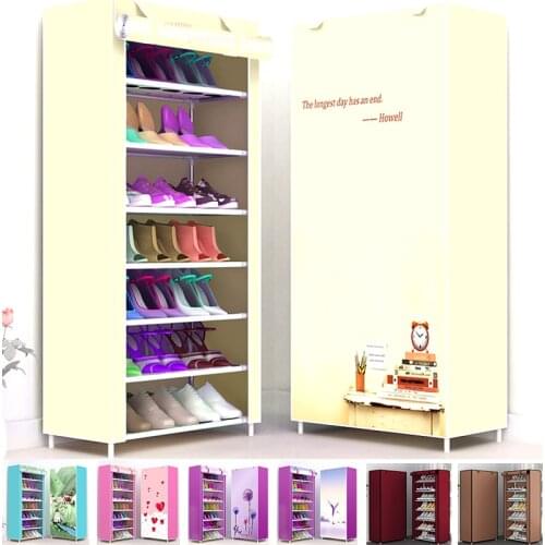 New Multi Layers Shoe Rack Nonwoven Fabric Home Shoes Storage Organizer Easy to Install Shoe Cabinet Stand Holders