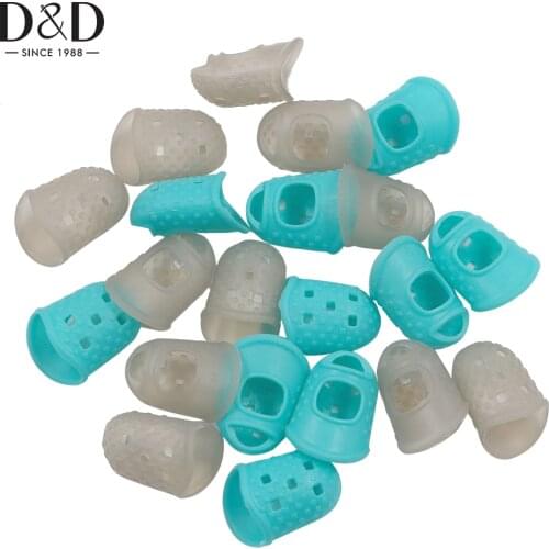 Wholesale 100Pcs D&D Silicone Sewing Thimble Tip Hollowed Out Breathable Finger Protector Thimble DIY Sewing Needlework Tools