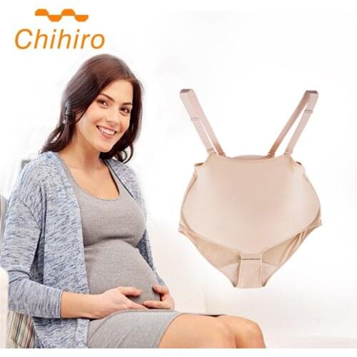 Pregnant Fake Belly Silicone Belly with Suspender Trousers Belly for Cross Dressing Crossdresser Shemale Fake Pregnancy Cosplay