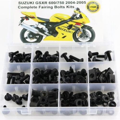 Fit For Suzuki GSX-R600 GSXR 750 2004 2005 Motorcycle Complete Full Fairing Bolts Kit Speed Nuts Side Covering Screws Steel