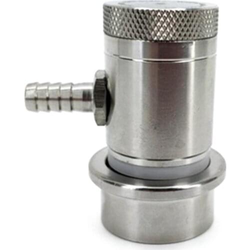 MACHINED STAINLESS BALL LOCK DISCONNECT - BARB (GREY/GAS)