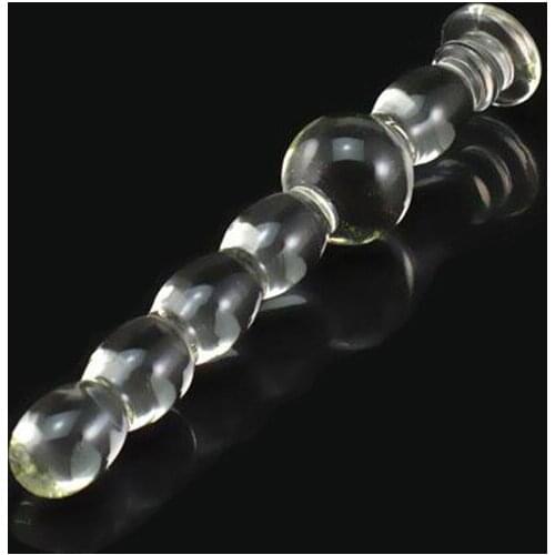 Glass Anal Beads Plug for Women and Men G-spot Stimulator Massager Dildo Anal Masturbation Sex Products Adult Sex Toy for Couple