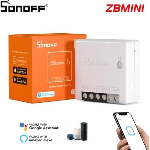 SONOFF Zigbee 3.0 Mini DIY Smart Switch Two Way Switch APP Remote Control Smartthing Voice Control via Alexa Google Home