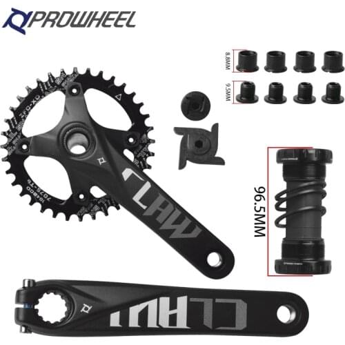PROWHEEL 104BCD 170/175mm Mountain Bike Crank BB 1/2x10/11 Speed Plus Sprocket 32T34T36T38T40T42T Aluminum Alloy MTB Bicycle