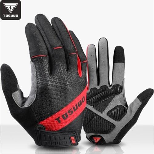TOSUOD Full Finger Cycling Gloves Touch Screen man Riding Fitness MTB Bike Bicycle GEL Gloves Winter Autumn Gloves Accessories