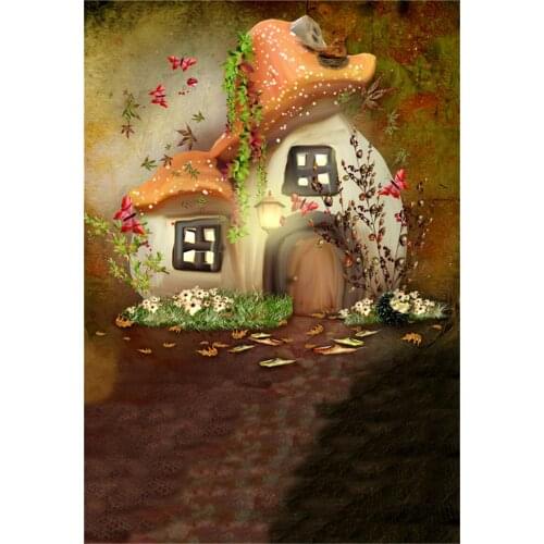 5*6.5ft Fairy Tale Mushroom Vinyl Backdrops for Photography Newborn Photography Background Custom for Kids Photos