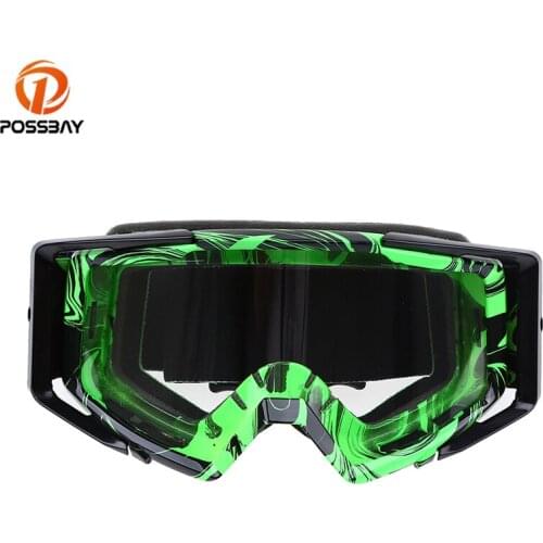 POSSBAY Vintage Motorcycle Goggles Motorbike Scooter Outdoor Sports Eye Glasses Windproof Dustproof Ski Snowboard Eyewear