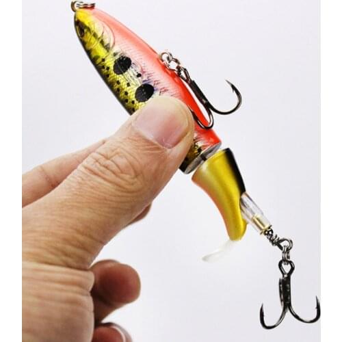Rotating Tail Fishing Lure Bait Tail Propeller Pencil Hook Lures Topwater Baits Hard Popper Carp Trout Sea Fishing Tackle Gear