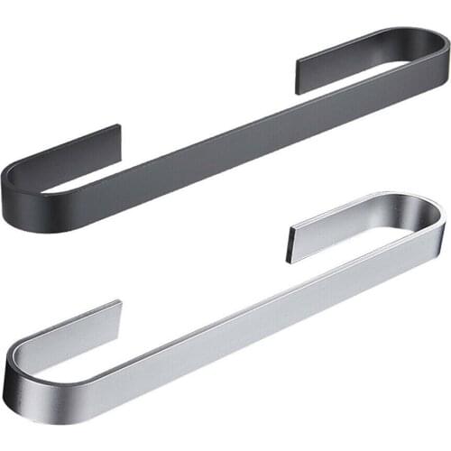 1pc 25/45cm Bathroom Towel Hanger Aluminum Towel Holder Self Adhesive Bath Kitchen Hotel Towel Shelf