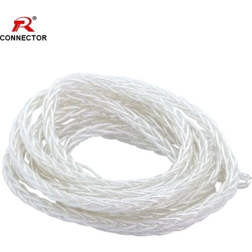 1pc MMCX HIFI Earphone Cable, 8 Core 1.2M DIY Upgrade MMCX Earphone Pin Plug cable For Shure, 7colors available