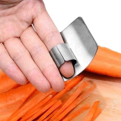 1 PCS Kitchen Accessories Stainless Steel Hand guard artifact Effective Vegetable Cutting Hand Guard Tool Kitchen accessories