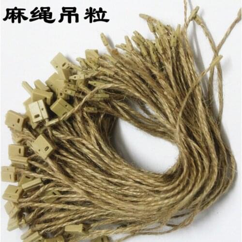 1000 PCS direct sale high-grade hemp linen rope string tags label card hemp string rope paper tags label string accessory