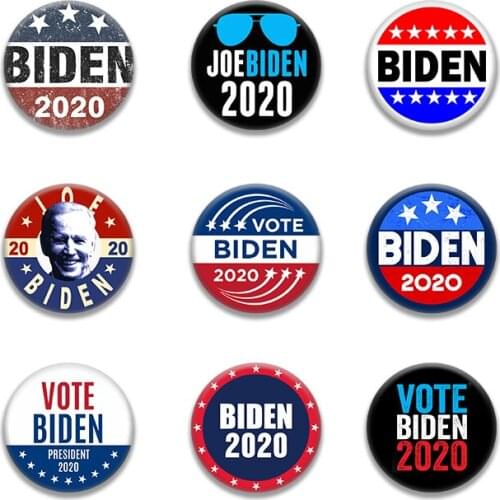 18Style Joe Biden For President 2020 Democratic Party Series Badge Accessories Creative Self-made Brooch Pins Car Accessories
