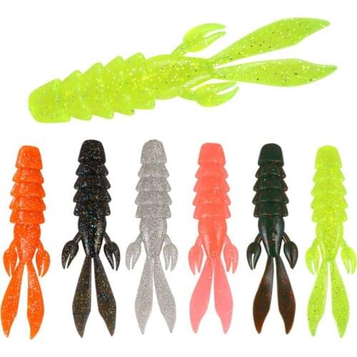 5Pcs Fishing Simulation Lure Soft bait Fake Shrimp Lobster Soft Bait Maggot Lure Capuchin Shrimp Fishy Shrimp Silicone Bait Lure