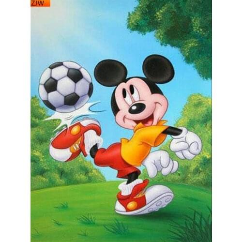 5d Full Diamonds Embroidery Pictures Diamond Mosaic Cartoon Mickey Mouse Square Diamond Painting Rhinestones Cross Stitch Kits