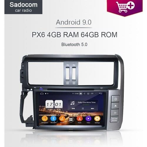 720P PX6 DSP Android 10.0 4GB RAM 8 CORE Car DVD Player Wifi 4G car radio 5.0 RDS autoradio GPS For Toyota PRADO 150 2010 - 2013