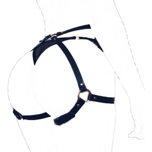 Bondage Harness Woman Garter Stocking Belt Gothic Body Sexy Lingerie Leather Waist To Leg Harness Thigh Garters Belt Suspender