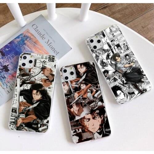 Anime Attack On Titan Levi Ackerman Phone Case for iphone 12 pro max mini 11 pro XS MAX 8 7 6 6S Plus X 5S SE 2020 XR cover