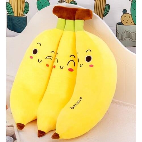 55cm Toy plushed banana doll Stuffed fruit cartoon banana Chair cushion Home decoration