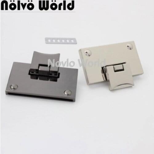 Nolvo World 2-10 pieces 59*34mm Silver Gun black Flip lock Purse hardware Travel accessories