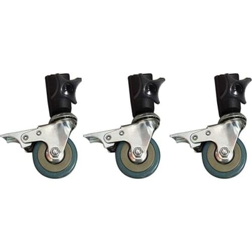 MOOL 3PCS 22mm Photo Studio Universal Caster Wheel Tripod Pulley Heavy Duty for Light Stands/Studio Boom