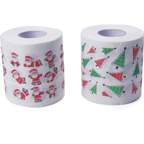 Novelty Funny Cute Santa Claus Elk Christmas Tree Toilet Roll Paper Tissue Living Bathroom Table Decor