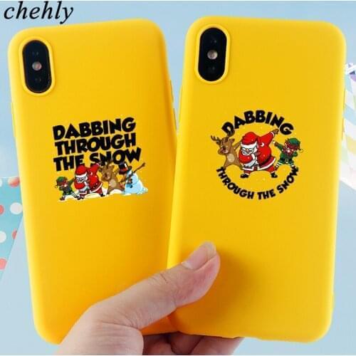 Christmas Phone Case for iPhone X XR XS Max 8 7 6 S Plus Santa Claus Cases Soft Silicone Fitted Mobile Phone Accessories Covers