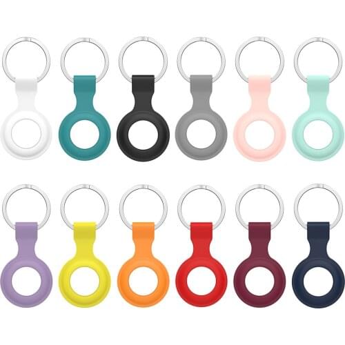 Silicone Protective Case For AirTag Key Finder Location Tracker Anti-Scratch Anti-Lost Protective Cover with Keychain