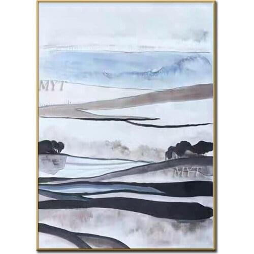 Modern Abstract Oil Painting Black White High Quality Handpainted Wall Art Home Decor Picture Modern On Canvas Beautiful